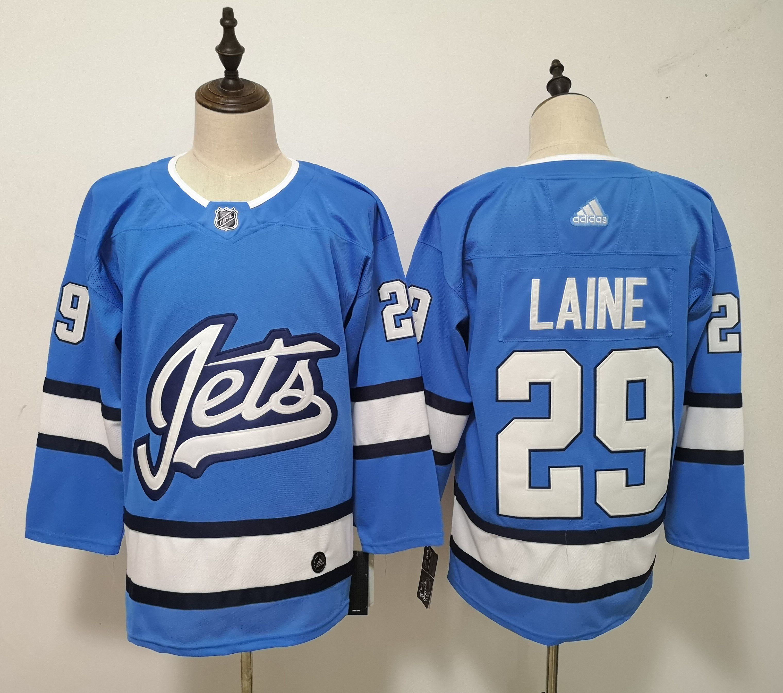 Men Winnipeg Jets 29 Laine Blue Adidas Alternate Authentic Stitched NHL Jersey